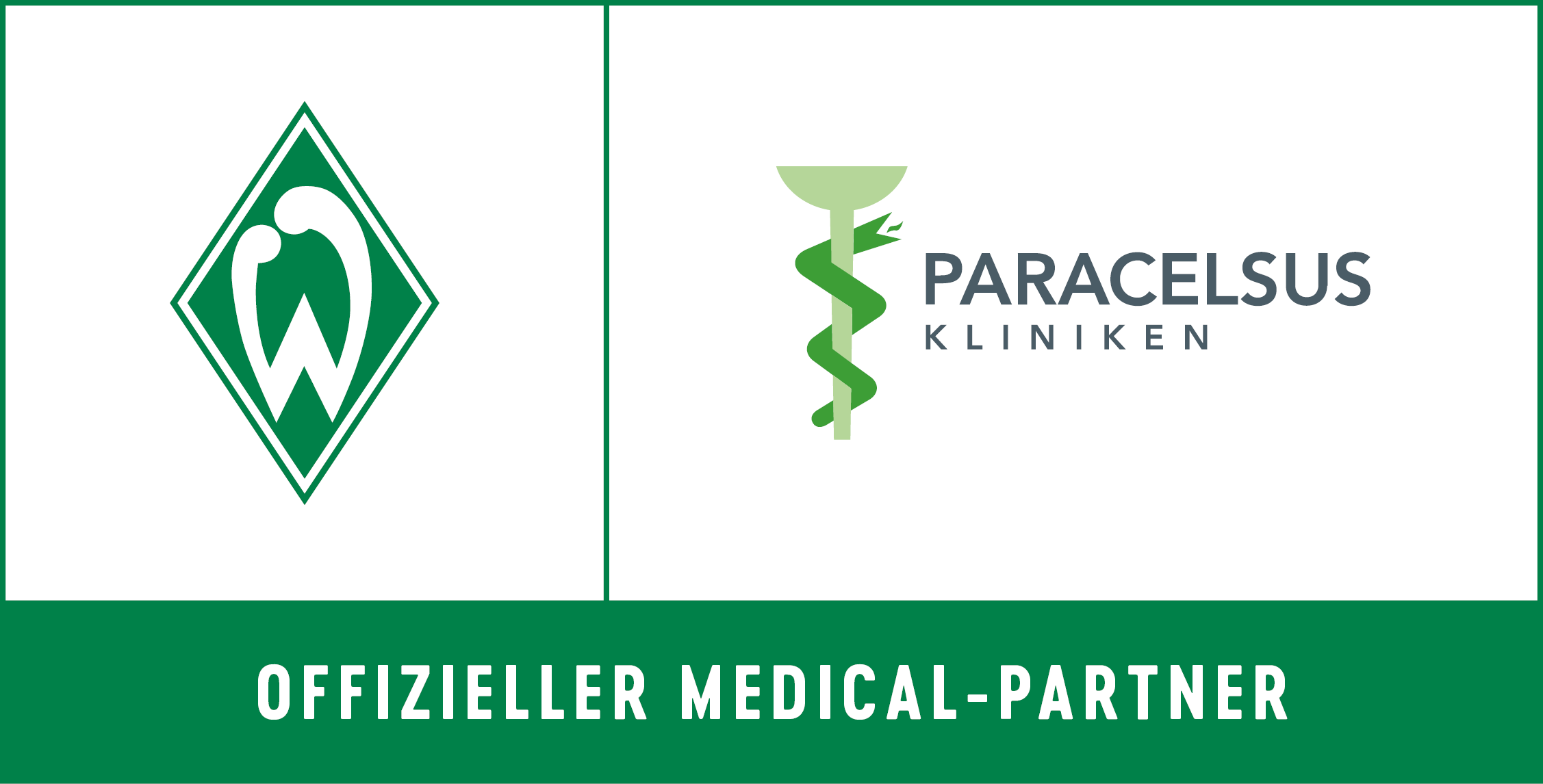 Logo Paracelsus-Kliniken und Werder Bremen